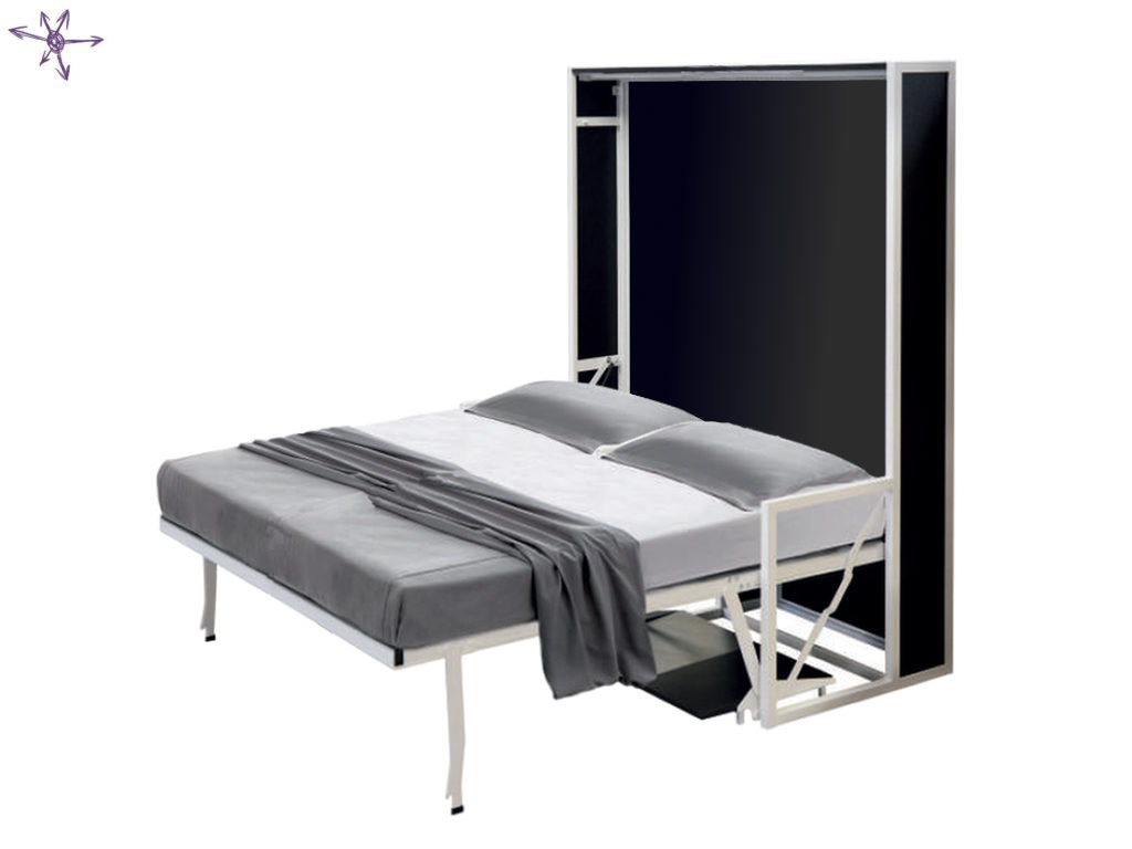 Letto matrimoniale verticale