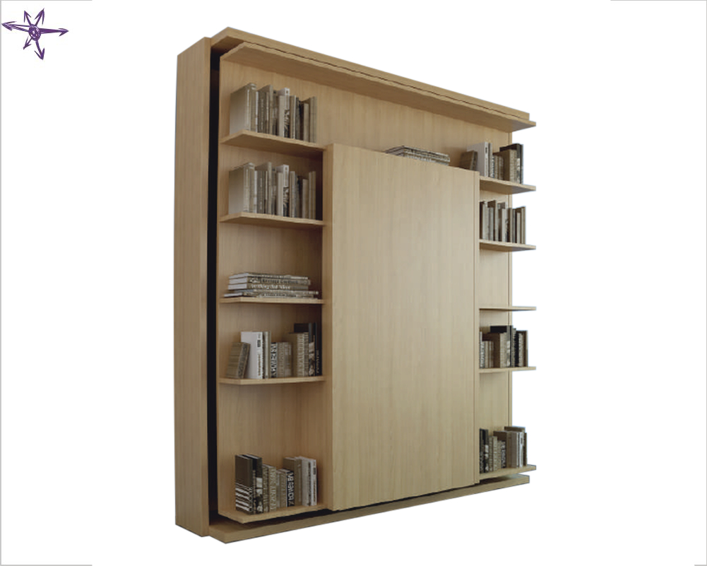 letto con libreria