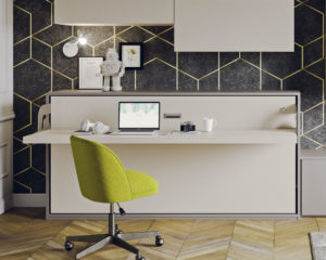 Letto a ribalta con scrivania Gemini Desk